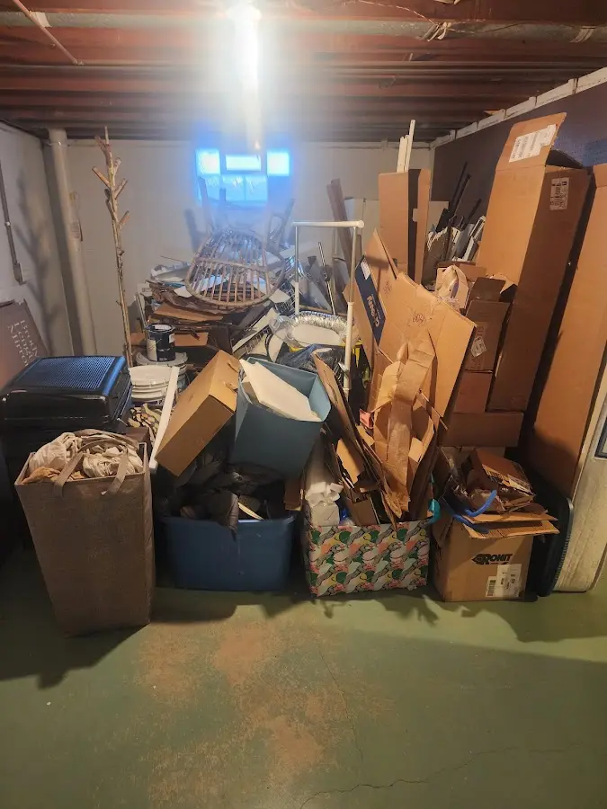 Roll-off dumpster container at job site for 20 Yard Dumpster Rental in Belvedere Park